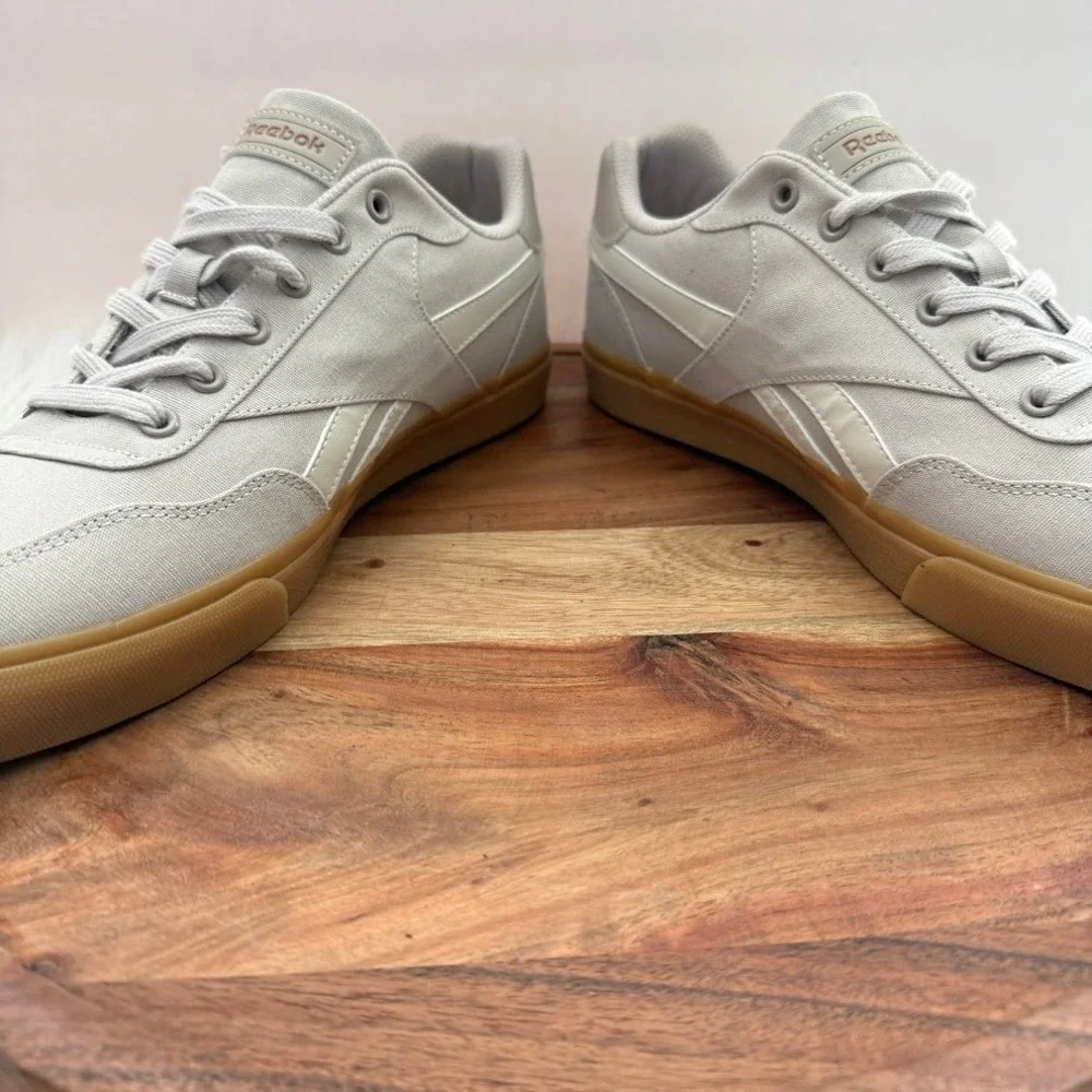 Reebok Royal Complete 3.0 Low Mens Size 12 Light Grey Canvas Gum Sole Sneakers